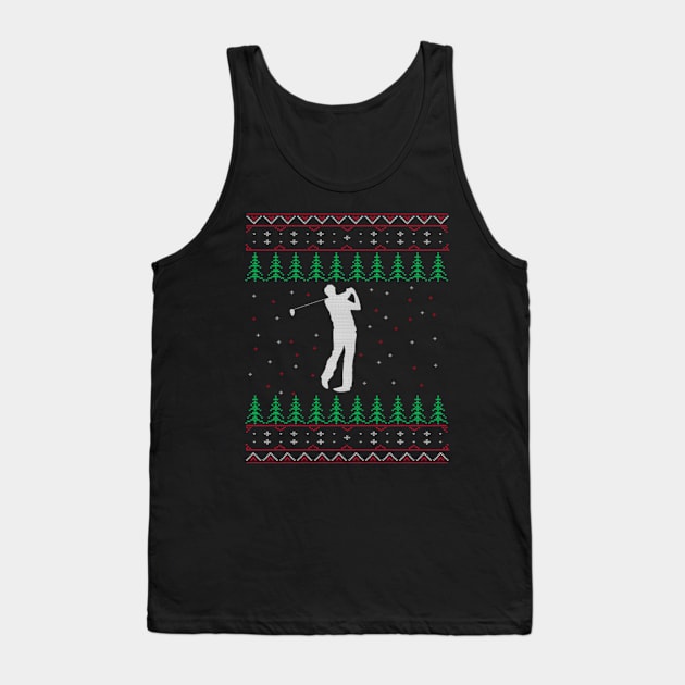 Golf Ugly Christmas Sweater Gift For Golfing Lover Tank Top by uglygiftideas